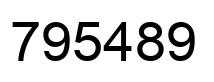 Number 795489 black image