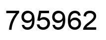 Number 795962 black image