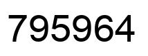 Number 795964 black image
