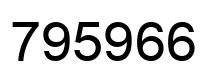 Number 795966 black image
