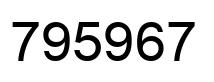 Number 795967 black image