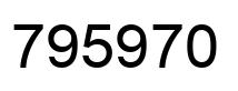Number 795970 black image
