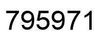 Number 795971 black image