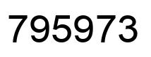 Number 795973 black image