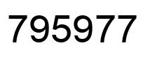 Number 795977 black image