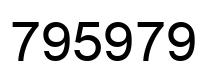 Number 795979 black image