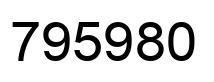 Number 795980 black image