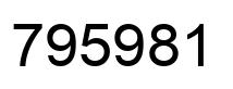 Number 795981 black image