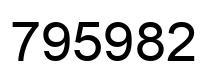 Number 795982 black image