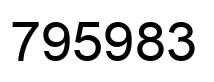 Number 795983 black image
