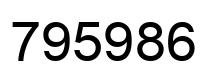 Number 795986 black image