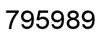 Number 795989 black image