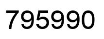 Number 795990 black image