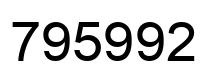 Number 795992 black image