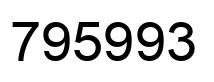 Number 795993 black image