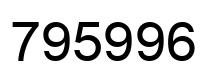 Number 795996 black image