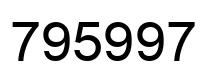 Number 795997 black image