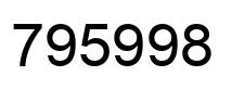 Number 795998 black image