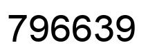 Number 796639 black image