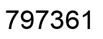 Number 797361 black image