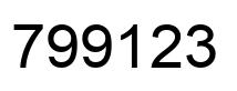 Number 799123 black image