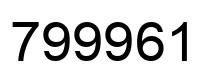 Number 799961 black image