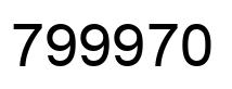 Number 799970 black image