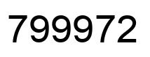 Number 799972 black image