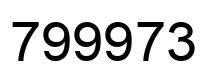 Number 799973 black image
