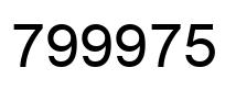 Number 799975 black image