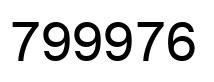 Number 799976 black image