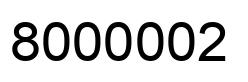 Number 8000002 black image