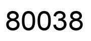 Número 80038 imagen negro