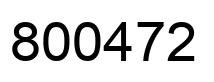 Number 800472 black image