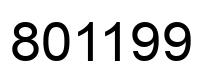 Number 801199 black image