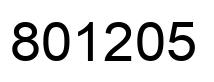 Number 801205 black image
