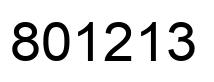 Número 801213 imagen negro
