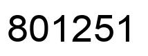 Número 801251 imagen negro