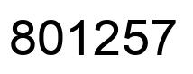 Número 801257 imagen negro