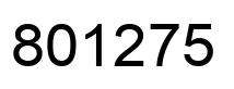 Número 801275 imagen negro