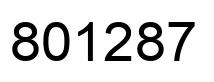 Number 801287 black image