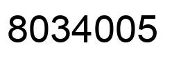 Number 8034005 black image