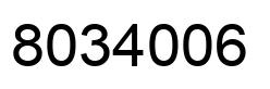 Number 8034006 black image