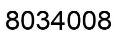 Number 8034008 black image