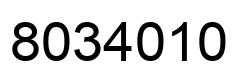 Número 8034010 imagen negro