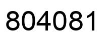 Number 804081 black image