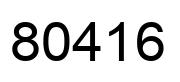 Number 80416 black image