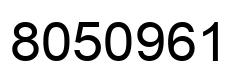 Number 8050961 black image