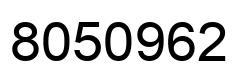 Number 8050962 black image