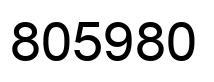 Number 805980 black image
